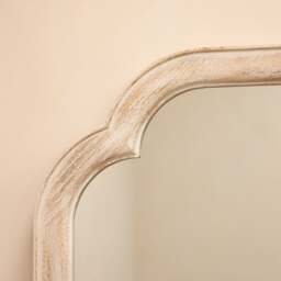 Elena - Full Length White Washed Wood Arched Mirror 170cm x 75cm - thumbnail 5
