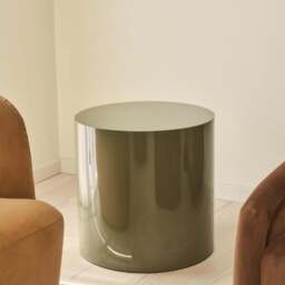 Rivington - High Gloss Olive Green Round Side Table - thumbnail 3