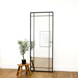 Bexley - Black Full Length Metal Mirror 180cm x 70cm - thumbnail 5