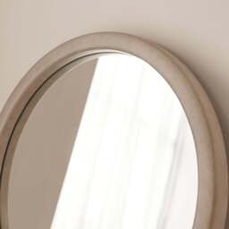 Arden - Concrete Round Wooden Wall Mirror 40cm x 40cm - thumbnail 5