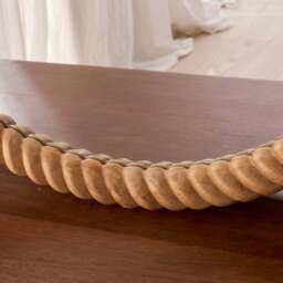 Cordelia - Light Wood Rope Twist Round Wall Mirror 80cm x 80cm - thumbnail 5