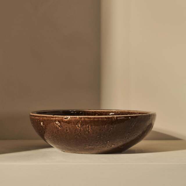 Portera - Chocolate Gloss Ceramic Decorative Bowl - image 1