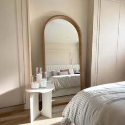 Lilia - Full Length Warm Wood Arched Wooden Mirror 170cm x 80cm - thumbnail 2