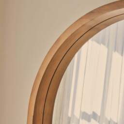 Lilia - Full Length Warm Wood Arched Wooden Mirror 170cm x 80cm - thumbnail 5