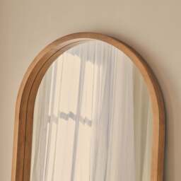 Lilia - Full Length Warm Wood Arched Wooden Mirror 170cm x 80cm - thumbnail 3
