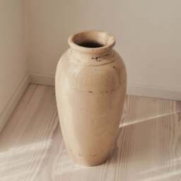 Cadira - Large Beige Gloss Ceramic Vase - thumbnail 3