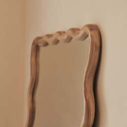 Marea - Light Wood Wavy Retro Full Length Mirror 170cm x 80cm - thumbnail 6