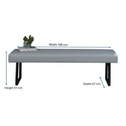 Jupiter Flat Bench in Light Grey - thumbnail 3
