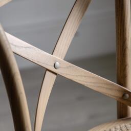 Cafe Stool Oak/Rattan (Set of 2) - thumbnail 2