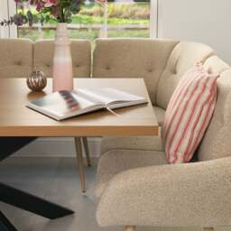 Jupiter 180cm Dining Table - Smoked Oak - With Sloane Corner Bench - thumbnail 3