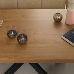 Jupiter 180cm Dining Table - Smoked Oak - With Sloane Corner Bench - thumbnail 5