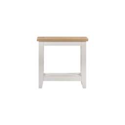 Tetbury X Leg Side Table With Shelf in Painted / Oak - thumbnail 2