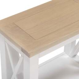 Tetbury X Leg Side Table With Shelf in Painted / Oak - thumbnail 4