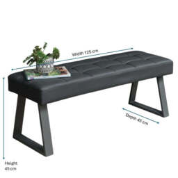 Rubix Low Bench in Grey - thumbnail 6