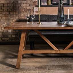 Brisbane 200cm Dining Table & Industrial Corner Bench with Low Bench in Grey - thumbnail 6