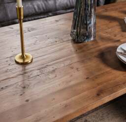 Brisbane 200cm Dining Table & Industrial Corner Bench with Low Bench in Grey - thumbnail 4