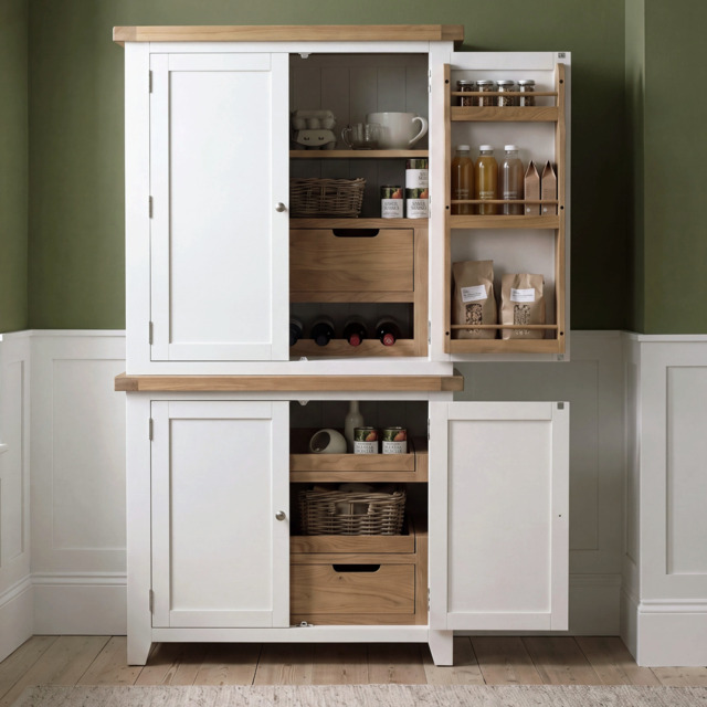 Bibury Double Larder in Painted / Oak - image 1