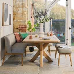 Fairmile 200cm Dining Table with Fairmile Corner Bench & Low Bench - LHF - thumbnail 2