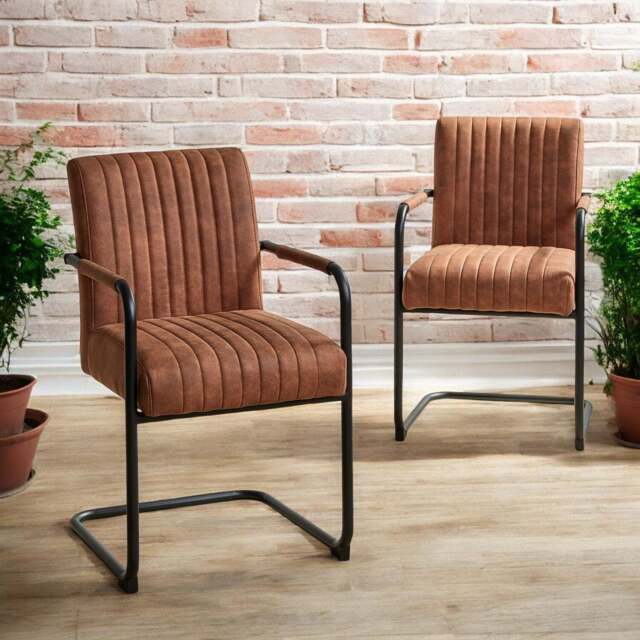 Adele Pocket Sprung Dining Chair - Tan (Set of 2) - image 1