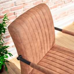 Adele Pocket Sprung Dining Chair - Tan (Set of 2) - thumbnail 5