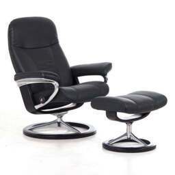 Stressless Consul Recliner With Signature Base & Footstool - thumbnail 2