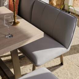 Neptune 180cm Dining Table with LHF Corner Bench & 160cm Low Bench - Misty - thumbnail 6