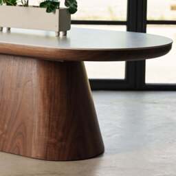 Sutton Oval Coffee Table in Walnut - thumbnail 2