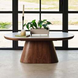 Sutton Oval Coffee Table in Walnut - thumbnail 6