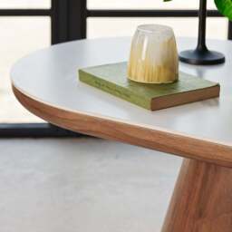 Sutton Oval Coffee Table in Walnut - thumbnail 4