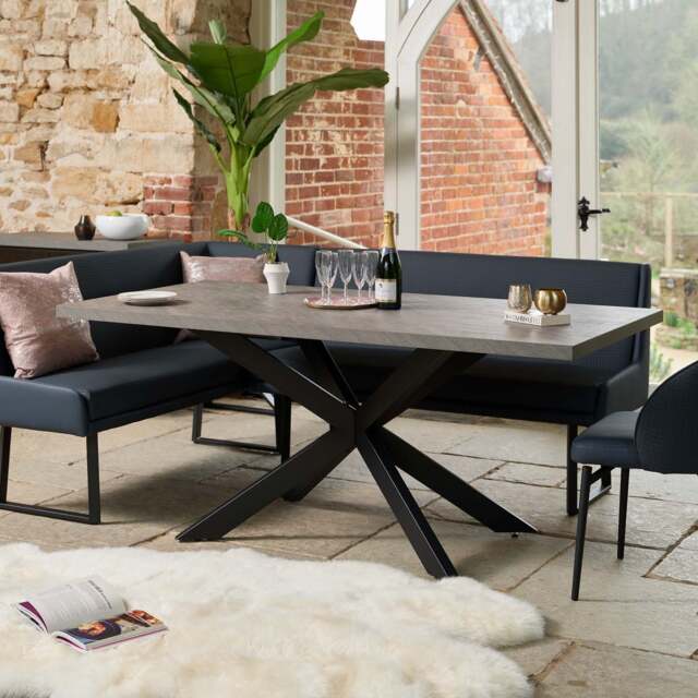 Jupiter Faux Concrete Dining Table 180cm - image 1