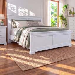 Provence King size Bedframe in white - thumbnail 3