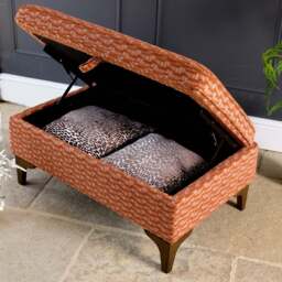 Hartpury Storage Ottoman in Rust Maze - thumbnail 3