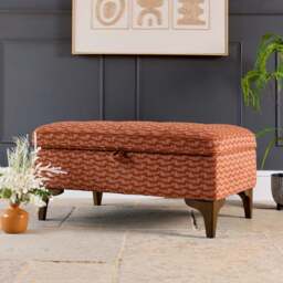 Hartpury Storage Ottoman in Rust Maze - thumbnail 2