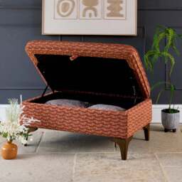 Hartpury Storage Ottoman in Rust Maze - thumbnail 4