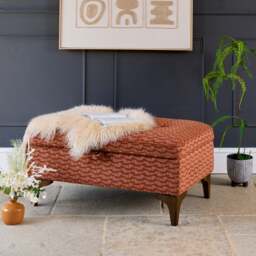 Hartpury Storage Ottoman in Rust Maze - thumbnail 5