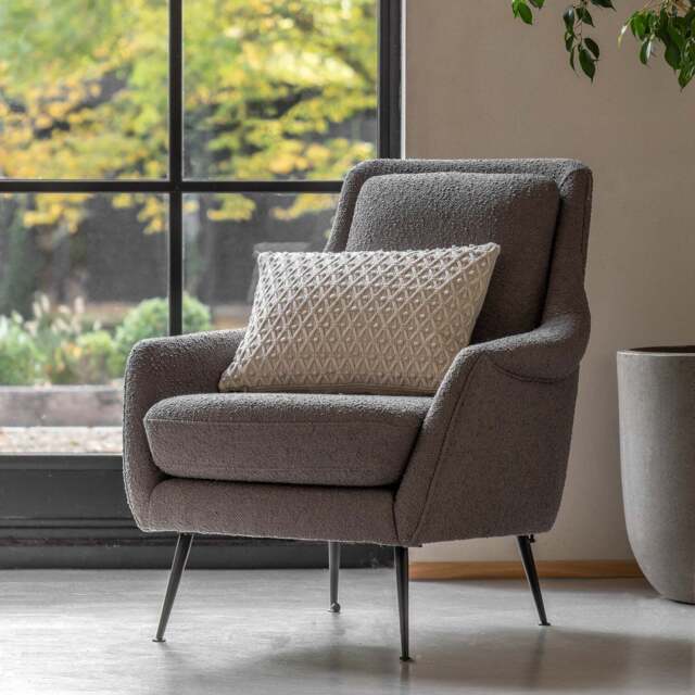 Brompton Armchair Dark Grey Linen - image 1