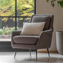 Brompton Armchair Dark Grey Linen - thumbnail 1