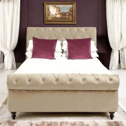 Chloe Double Bed - Cream - thumbnail 1