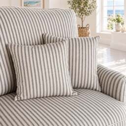 Eastbourne Snuggler in Grey Stripe with Grey Stripe Cushions - thumbnail 5