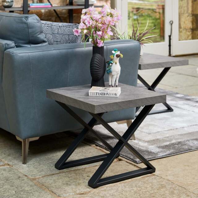 Jupiter Faux Concrete Lamp Table - image 1