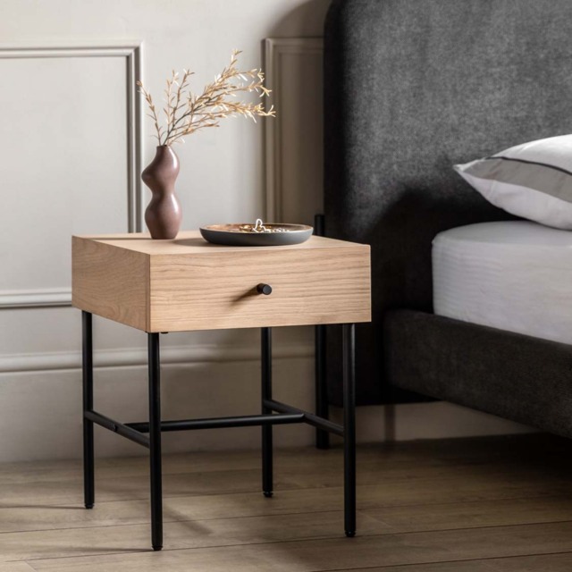 Ashdown 1 Drawer Bedside Natural - image 1