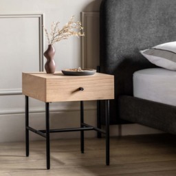 Ashdown 1 Drawer Bedside Natural - thumbnail 1