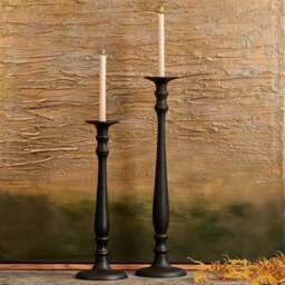 Imperial Candle Stand in Matt Black - Small - thumbnail 3