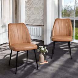 Walton Spice Tan Dining Chair (Set of 2) - thumbnail 1