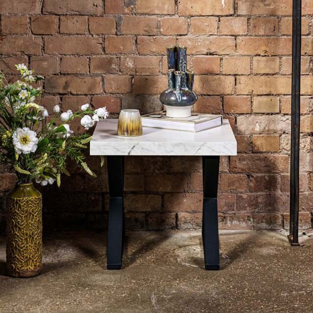 Jupiter Marble Effect Lamp Table - image 1