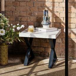 Jupiter Marble Effect Lamp Table - thumbnail 2