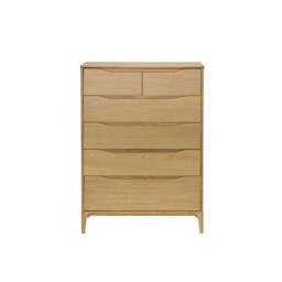 Ercol 3284 Rimini 6 Drawer Tall Wide Chest - thumbnail 1