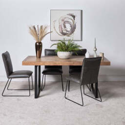 Adelaide 180cm Dining Table & 4 Hardy Dining Chairs - Grey - thumbnail 1