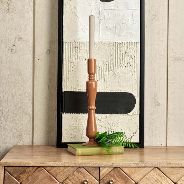 Royal Glass Candle Stick in Passion - Large