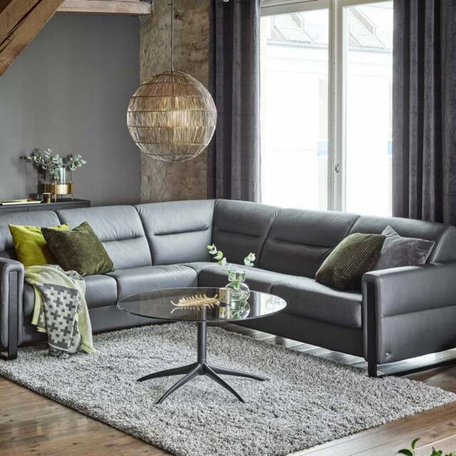 Stressless Fiona 2x2 Seater Corner Sofa Upholstered Arms - image 1